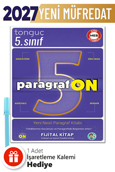 Tonguç Yayınları 5. Sınıf ParagrafON Soru Bankası +Hediyeli