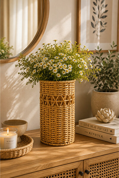 NEWNOW Vas decorativ din ratan natural Viento Touch, 23 cm