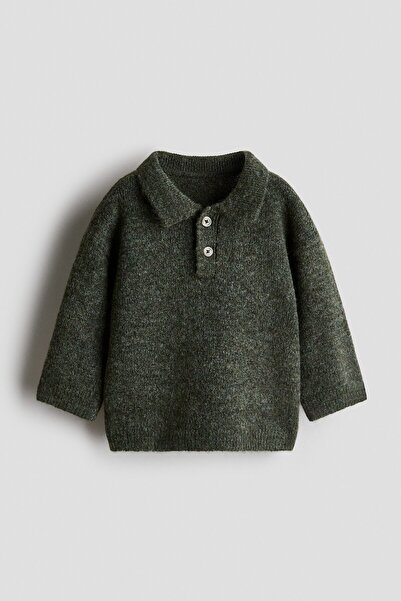 H&M İnce Triko Polo Kazak