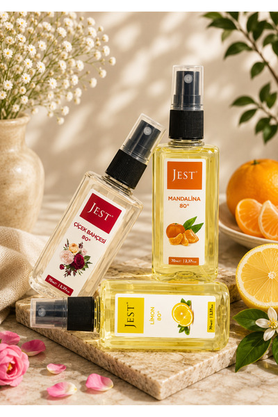 Jest 3'LÜ MİNİ SET KOLONYA (Limon-Mandalina-Çiçek Bahçesi)