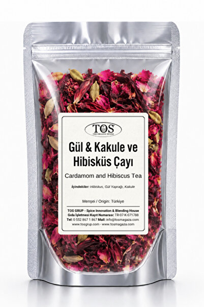 TOS The Organic Spices Gül & Kakule ve Hibisküs Çayı (Bitkisel Tisane) 40 gr ...