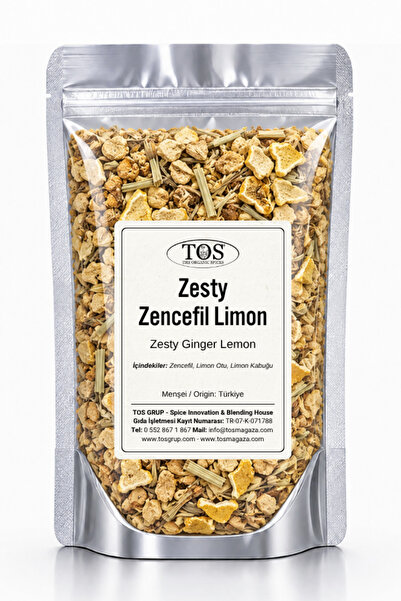TOS The Organic Spices Zesty Ginger Lemon 40 Gr (1. Quality) Zesty Ginger Lemon