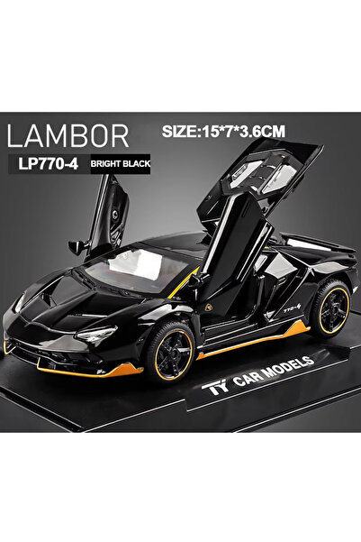 Choice Bright Black 1/32 Cars Toys Auto To Scale Lambor LP770 Diecast Model C...