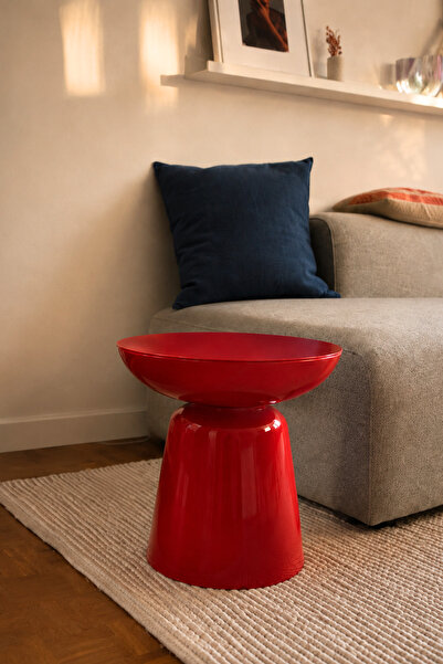 ByAtholyeYamac Tondo 44 cm Modern Yan Sehpa Dekoratif Orta Sehpa Oturma Odası