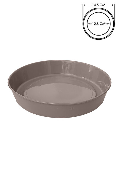 ToXA Saksı Tabağı 14.5cm Klasik Tabak No5 Tabak Kahve Serinova Parlak Plastik...