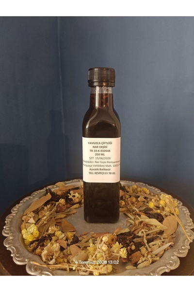 Yavuz El Yapımı Doğal Fermente Taneli Nar Ekşisi 250 ml Çam Şişe