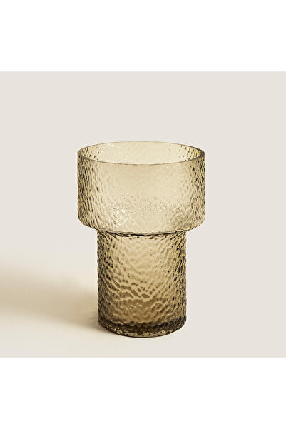 Chakra Betty Transparent Glass Vase Small (21X21X30Cm) Natural