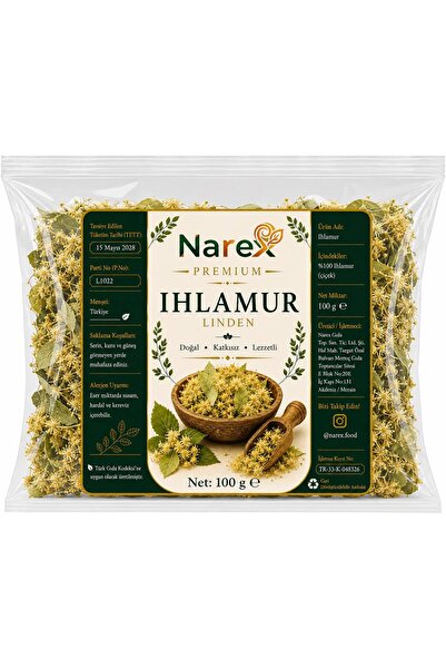 NAREX Ihlamur 100 Gr Doğal Kurutulmuş Ihlamur Çiçeği Yeni Mahsul Bitki Çayı