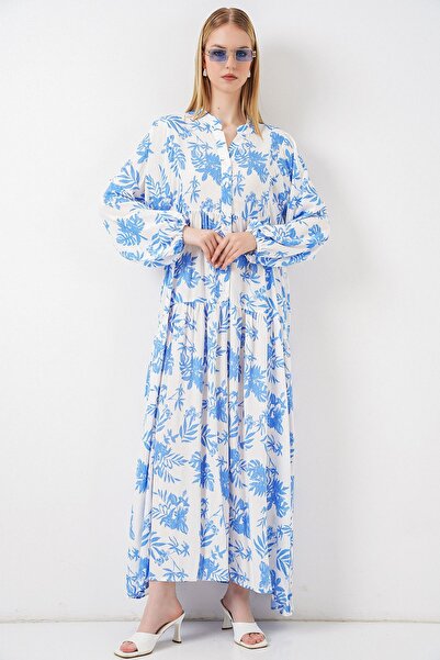 Hiccup Bdart Patterned V-Neck Maxi Dress