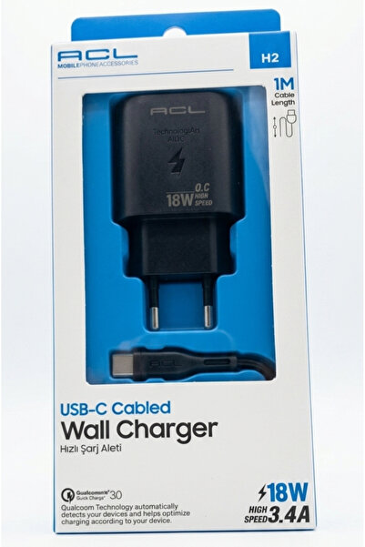 ACL H2 Hızlı Şarj 3.4 18W Siyah Şarj Cihazı