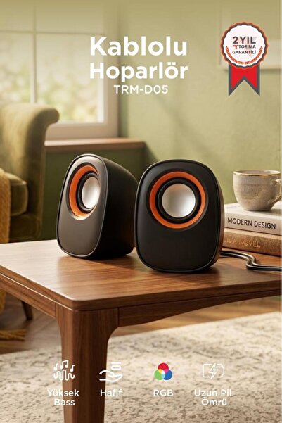 Torima Bilgisayar Hoparlör Usb Mini Speaker 1+1 D05 Siyah