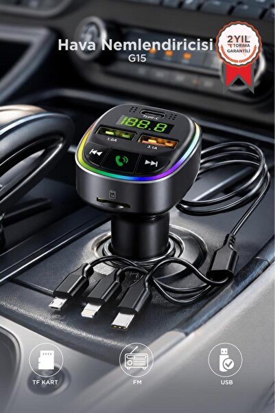 Torima Transmitter Usb Type-C Tf Kart Destekli Hızlı Araç Şarj Cihazı Fm 18W ...