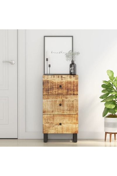 Concept Servantă cu 3 sertare, 40x33,5x75 cm, lemn masiv de mango