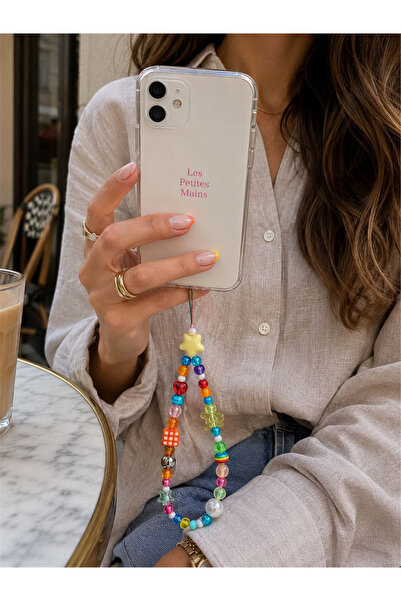 Les Petites Mains Name Pop A Telefon Askısı, Boncuklu Telefon Charmı ve Çanta...