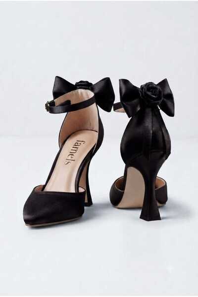 FAMELS TARZINI YAŞA Women's Milano Heel Detail Bow Heeled Shoes and Evening S...