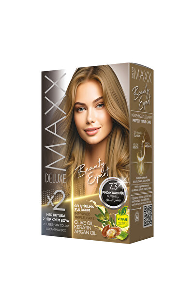 MAXX DELUXE Beauty Expert Set Saç Boyası 7.3 Fındık Kabuğu