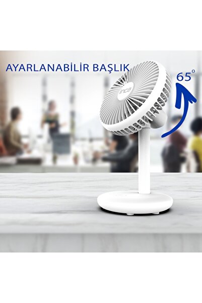 Inca Imf-14b Şarj Edilebilir 1200 Mah 4 Kademeli Taşınabilir Masa Fanı Masaüstü Fan