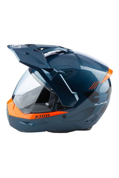 Klim X1 Alpha Carbon Concept Korumalı ADV Motosiklet Kaskı MaviOranj