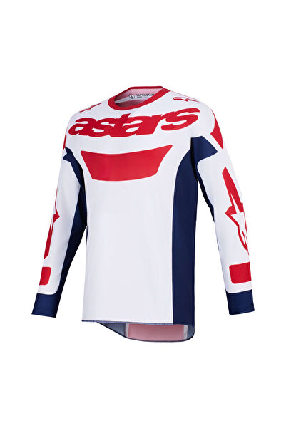 Alpinestars Racer Riway Off-Road Motosiklet Jerseyi Beyaz Kırmızı Siyah