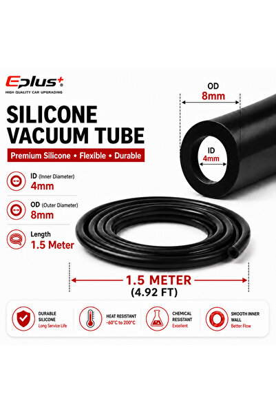 Choice12 Black-1.5M-ID 4MM EPLUS Universal 1.5 meters Red Blue Black Silicone...