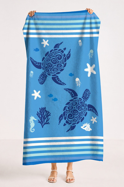 XJIM Prosop de plajă unisex, 100% bumbac, imprimat digital, cu textura moale,...
