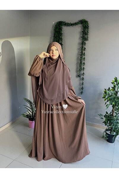 Yüsra Collection طقم فستان وأوشحة أيروبين مكون من قطعتين مقاس 2 بوصة