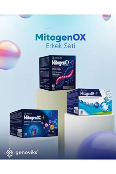 GENOVİKS BİYOTEKNOLOJİ mitogenOX-Erkek Set mitogenOX-F, mitogenOX-O ve mitoge...
