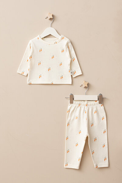 LOGO AKSESUAR Baby 100% Cotton Interlock 2-Piece Top and Bottom Pajama Set