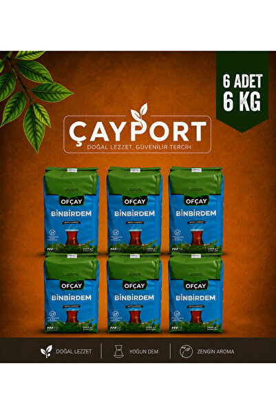 Ofçay Binbirdem Keyifli Harman Siyah Çay 1 Kg x 6 Adet (6 Kg Koli)