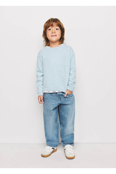 MANGO Baby Pamuklu Paperbag jean pantolon