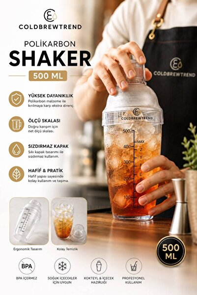 Genel Markalar SHAKER ŞEFFAF 530 ML - POLİKARBON KOKTEYL SHAKER 500 CC