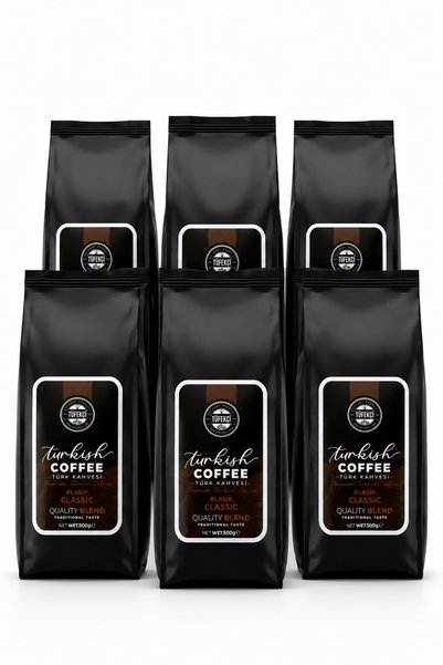 By Tüfekçi Turkish Coffee 6 X 500 Gr – Roasted on Wood Fire, 100% Arabica, To...