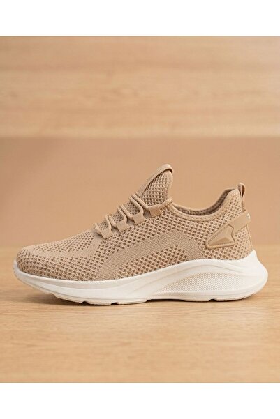 E SPORT Beige Unisex Lightweight Knitwear Orthopedic Walking Shoes-121