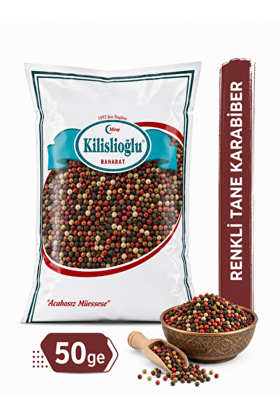 KİLİSLİOĞLUBAHARAT Renkli Tane Karabiber 50 Gram