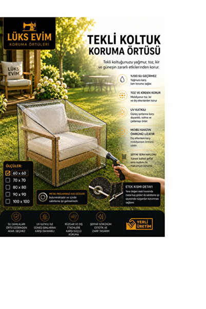 Home TEKLİ KOLTUK KORUMA ÖRTÜSÜ 60 x 60 ( Lüks evim)
