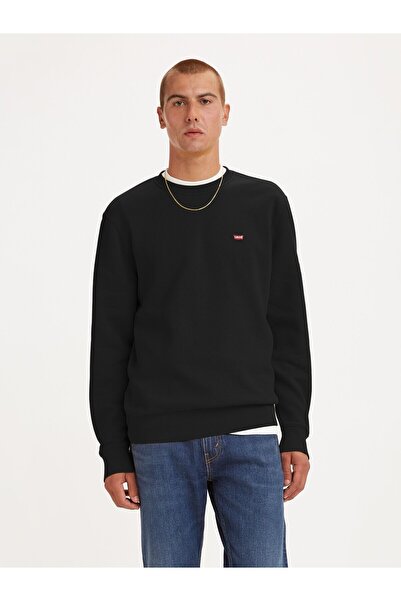 Levi's Men's Crew Neck Black Basic Sweatshirt - 34257-0008