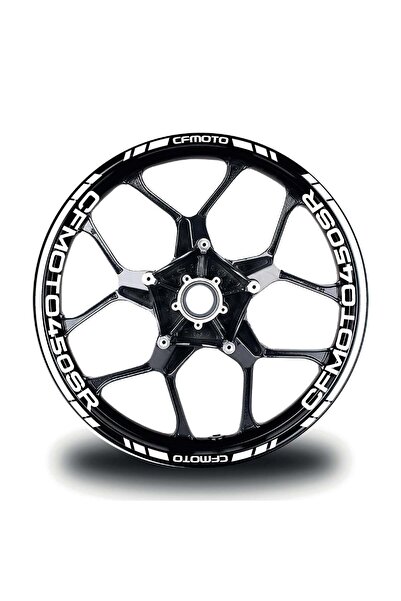 Motiker CFMOTO 450SR Jant Sticker İç Dış Yazılı Beyaz