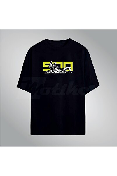 Motiker Honda Nx500 Silhouette Tshirt Model White Red