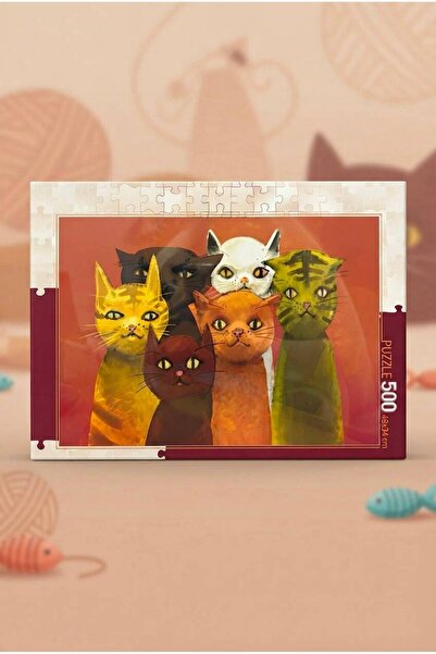 Art Puzzle 500 PARÇA KEDİLER TEMALI EĞLENCELİ PUZZLE - SEVİMLİ DOSTLARIMIZ KE...