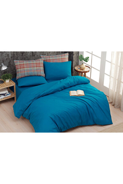 Generic Brand Flat Line Double Duvet Cover Set Double-Sided Ranforce