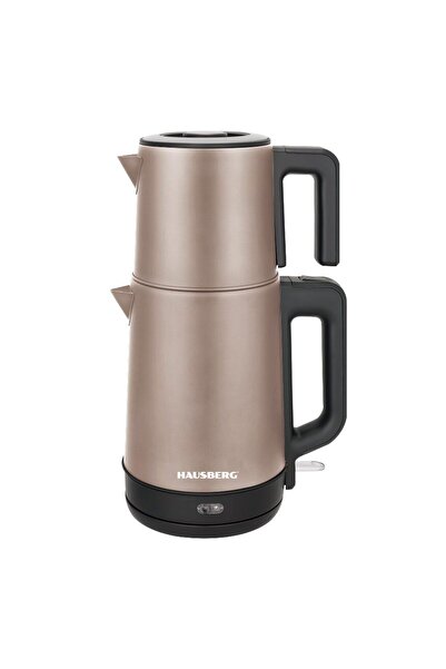 Hausberg Cana electrica inox pentru ceai cu ceainic, 2L fierbator, 1L infuzor...