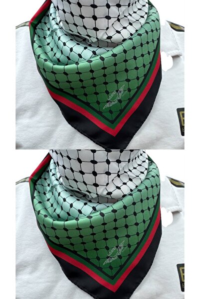 ALDAIYR 2 قطعة وشاح بتصميم فلسطيني 50×50 مناسب للجنسين للاستخدام اليومي، شال ...