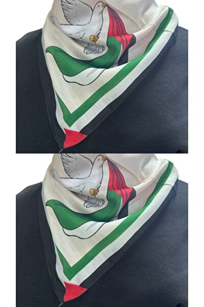 ALDAIYR 2 bucăți eșarfe cu tematică palestiniană 50x50, unisex, potrivite pen...