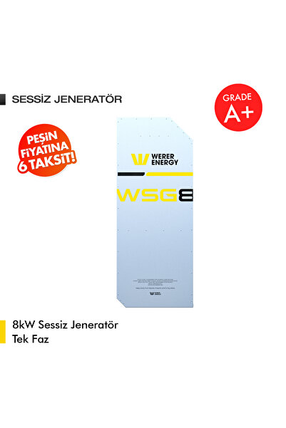 WERER ENERGY 8kW LiFePO4 Lityum Demir Fosfat Tek Faz Sessiz Jenaratör