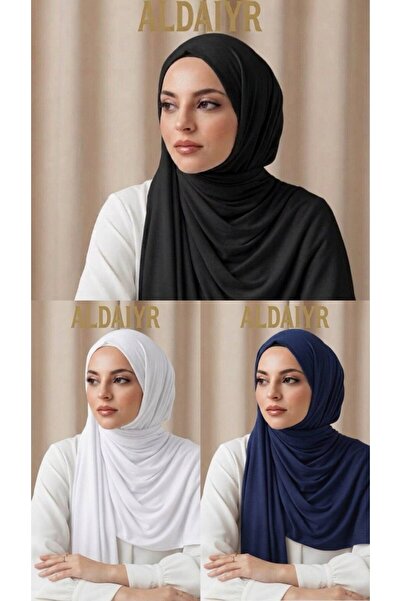ALDAIYR 3 Pcs Combed Cotton Shawl Plain
