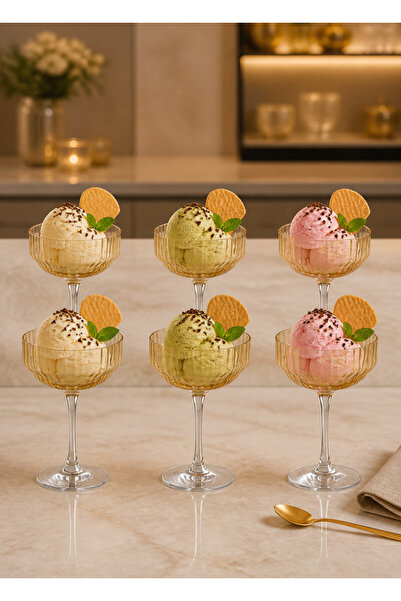 Mikasa Moor P391.119963 Vintage Flame 6-Pack Ice Cream Cups 240ml