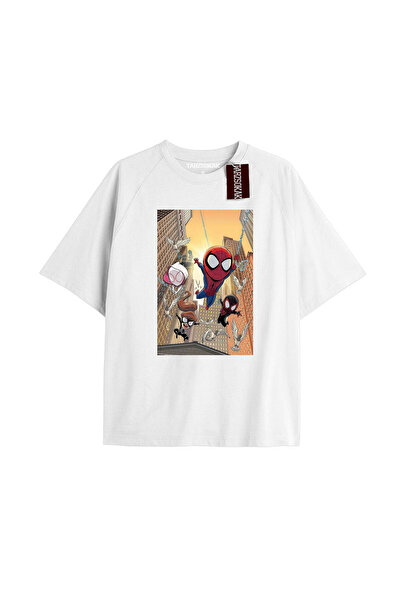 TIMESWASTINGIRL Μπλουζάκι Spider-Man με εκτύπωση εφημερίδας, μοντέλο No Way Home
