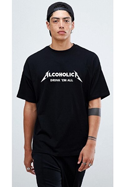 nrage Alkoholika Metalika Oversize kroj T-shirt