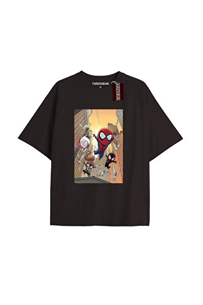 TIMESWASTINGIRL Tricou Spider-Man cu imprimeu de ziar Model No Way Home