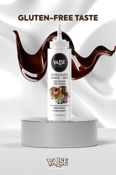 Valse Real Dark Chocolate Sauce (Gluten-Free) 330 Gr Waffles & Pancakes & Fruit & Cakes & Desserts & Ice Cream